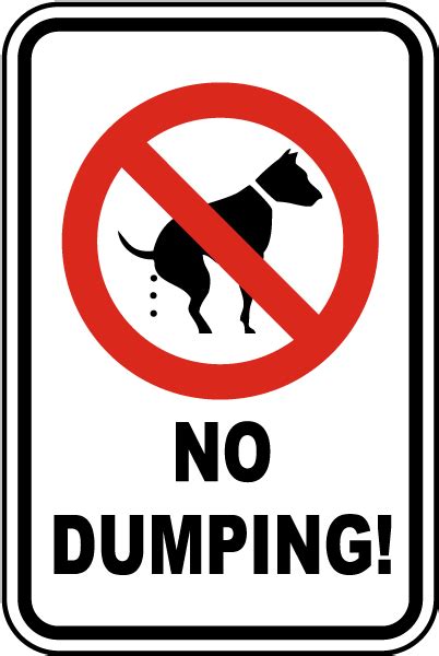 no dumping dog poop signs.